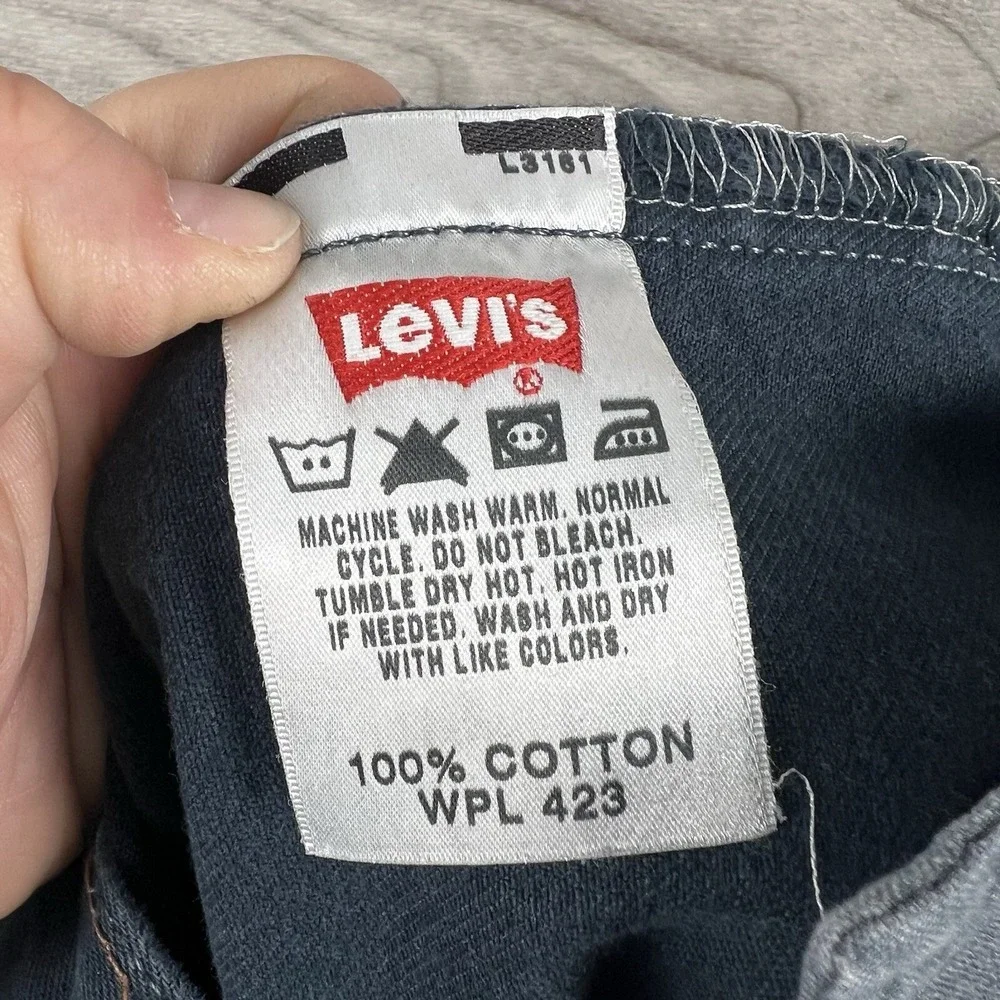 VTG Levi's Jeans Mens 34W 34L Green‎ Button Fly 90s RedTab Y2K Classic Denim